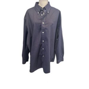 Men's Brooks Brothers Madison Button Up Shirt - XXL - Navy - Longsleeve